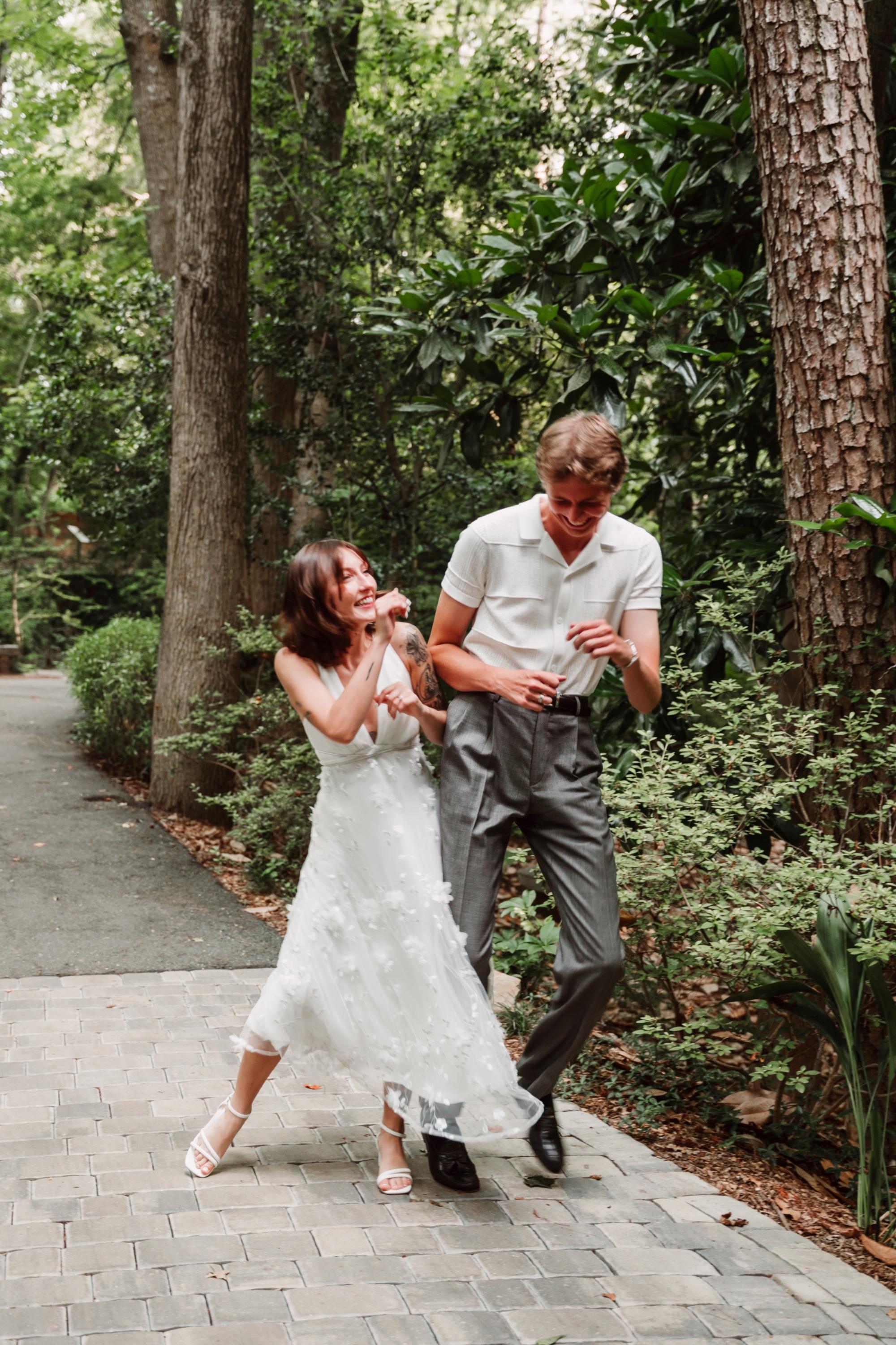 Joy and Love in Nature: Kaycie and Christian’s Engagement Session at Hatcher Garden and Preserve